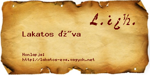 Lakatos Éva névjegykártya